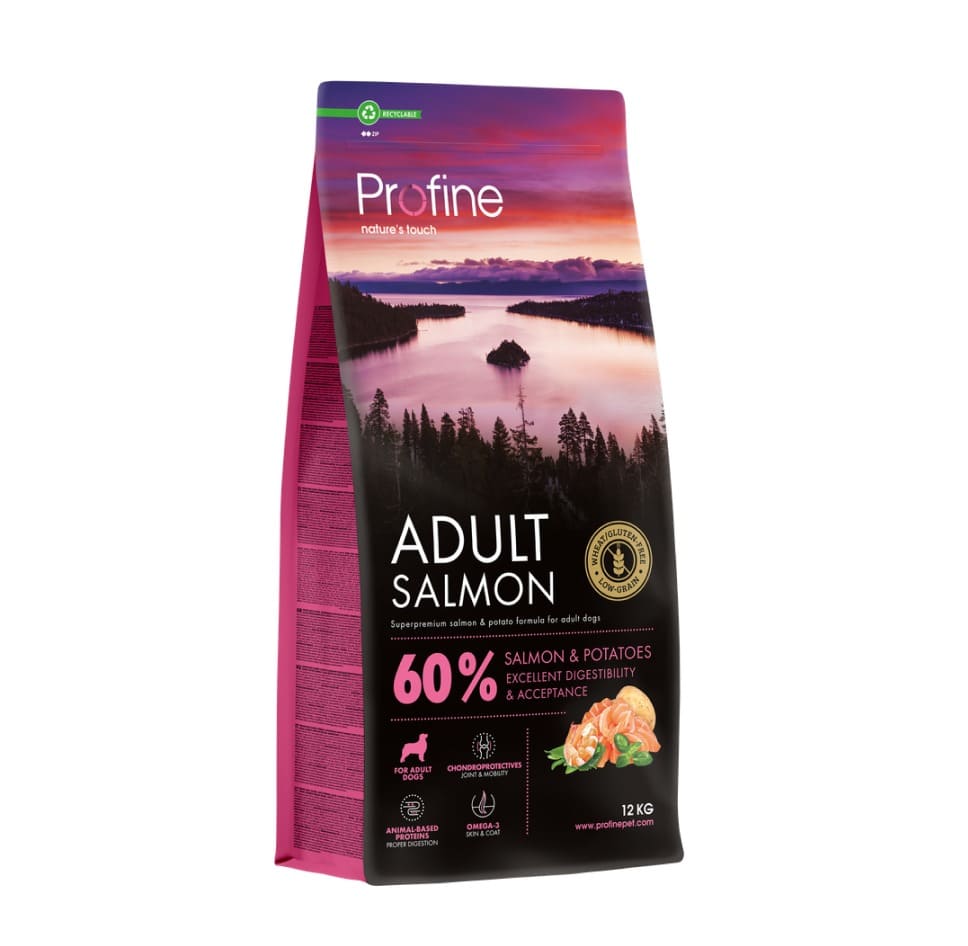PROFINE DOG SALMON sausā barība suņiem Lasis 12kg